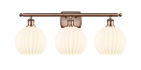 Ballston Three Light Bath Vanity in Antique Copper (405|516-3W-AC-G1217-8WV)