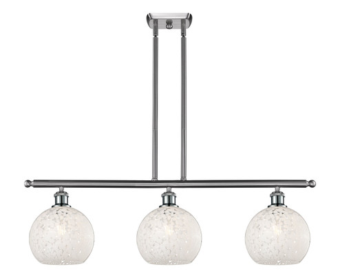 Ballston Three Light Island Pendant in Brushed Satin Nickel (405|516-3I-SN-G1216-8WM)