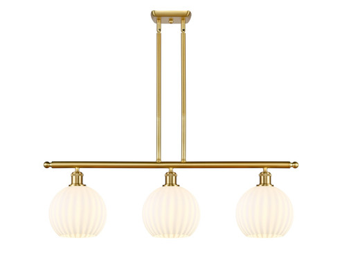 Ballston LED Island Pendant in Satin Gold (405|516-3I-SG-G1217-8WV)