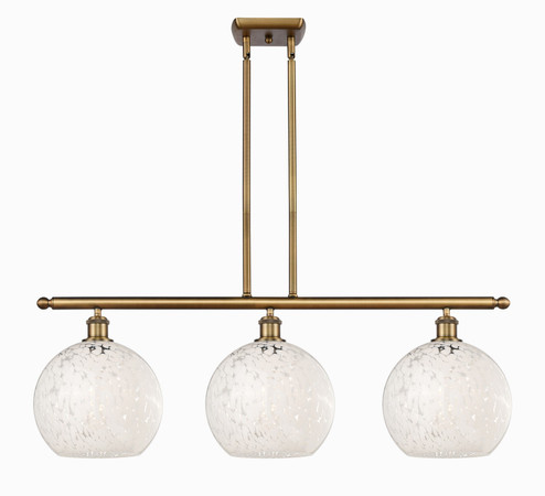 Ballston Three Light Island Pendant in Brushed Brass (405|516-3I-BB-G1216-10WM)