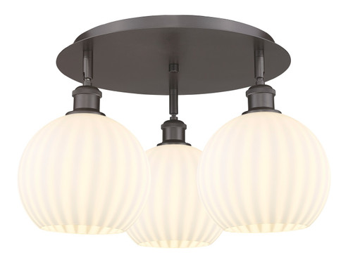 Downtown Urban LED Flush Mount in Oil Rubbed Bronze (405|516-3C-OB-G1217-8WV)