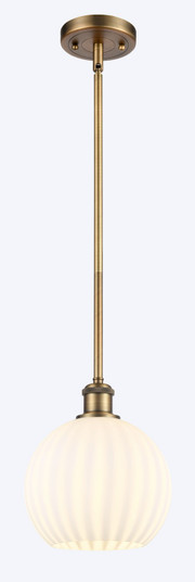 Ballston One Light Mini Pendant in Brushed Brass (405|516-1S-BB-G1217-8WV)