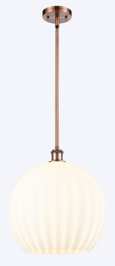 Ballston One Light Pendant in Antique Copper (405|516-1S-AC-G1217-14WV)