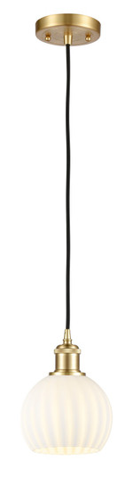 Ballston One Light Mini Pendant in Satin Gold (405|516-1P-SG-G1217-6WV)