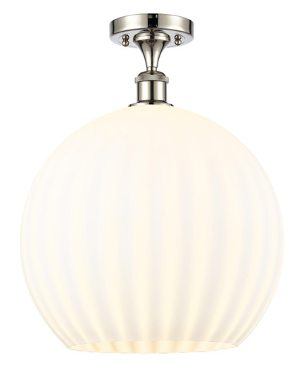 Ballston One Light Semi-Flush Mount in Polished Nickel (405|516-1C-PN-G1217-14WV)