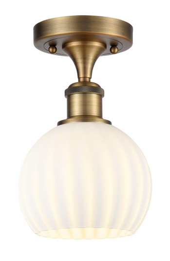 Ballston LED Semi-Flush Mount in Brushed Brass (405|516-1C-BB-G1217-6WV)