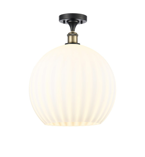 Ballston LED Semi-Flush Mount in Black Antique Brass (405|516-1C-BAB-G1217-14WV)