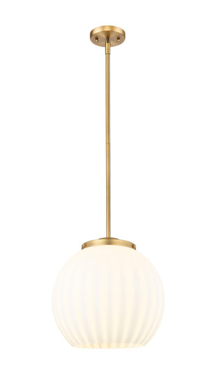 Franklin Restoration LED Pendant in Brushed Brass (405|221-1S-BB-G1217-14WV)