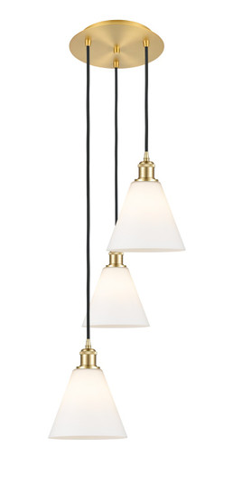 Ballston Three Light Pendant in Satin Gold (405|113B-3P-SG-GBC-84)