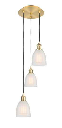 Ballston Three Light Pendant in Satin Gold (405|113B-3P-SG-G441)