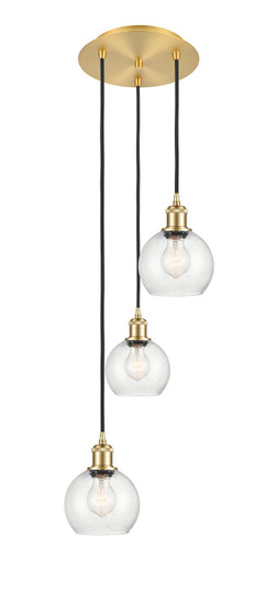 Ballston Three Light Pendant in Satin Gold (405|113B-3P-SG-G124-6)