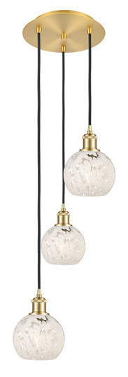 Ballston Three Light Pendant in Satin Gold (405|113B-3P-SG-G1216-6WM)