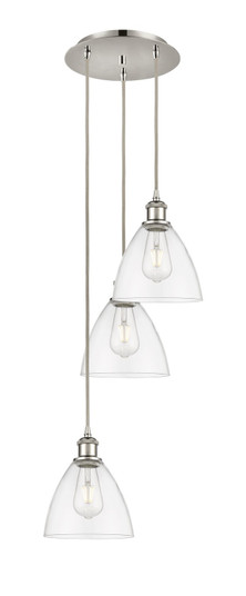 Ballston Three Light Pendant in Polished Nickel (405|113B-3P-PN-GBD-752)