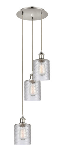 Ballston Three Light Pendant in Polished Nickel (405|113B-3P-PN-G112)