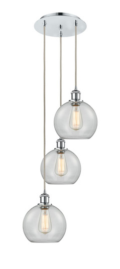 Ballston LED Pendant in Polished Chrome (405|113B-3P-PC-G122-8)