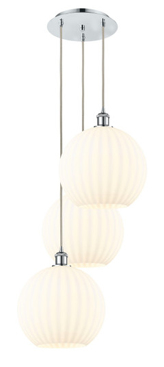 Ballston Three Light Pendant in Polished Chrome (405|113B-3P-PC-G1217-12WV)