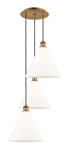 Ballston Three Light Pendant in Brushed Brass (405|113B-3P-BB-GBC-121)
