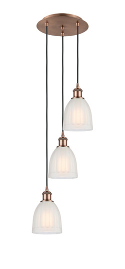 Ballston LED Pendant in Antique Copper (405|113B-3P-AC-G441)