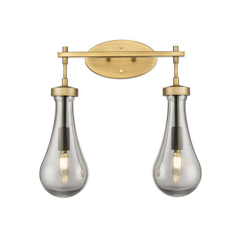 Downtown Urban Two Light Bath Vanity in Brushed Brass (405|451-2W-BB-G451-5SM)