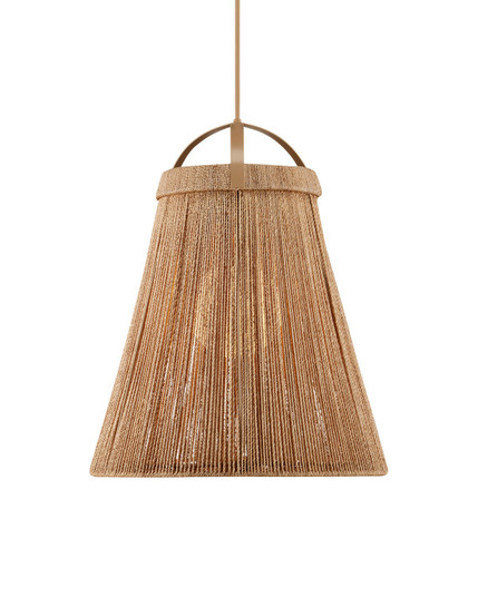 Parnell One Light Pendant in Natural/Frosted White/Beige (142|9000-1154)