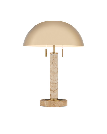 Miles Two Light Table Lamp in Brass/Natural (142|6000-0914)