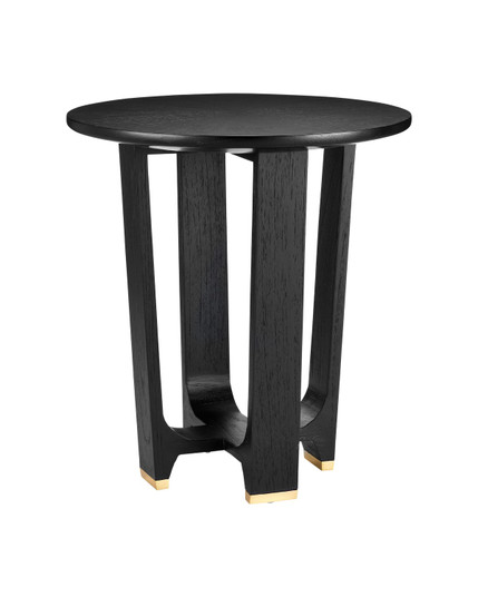 Blake Collection Accent Table in Matte Caviar Black/Polished Brass (142|3000-0259)