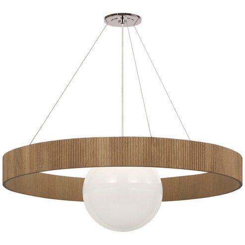 Arena LED Chandelier in Polished Nickel and White Glass (268|WS 5002PN/NO-WG)