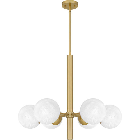 Solei Six Light Chandelier in Aged Brass (10|PCSEI5028AB)