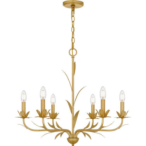 Maria Six Light Chandelier in Gold Leaf (10|MAA5027GFL)