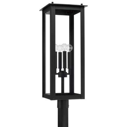 Hunt Four Light Outdoor Post Lantern in Black (65|934643BK)