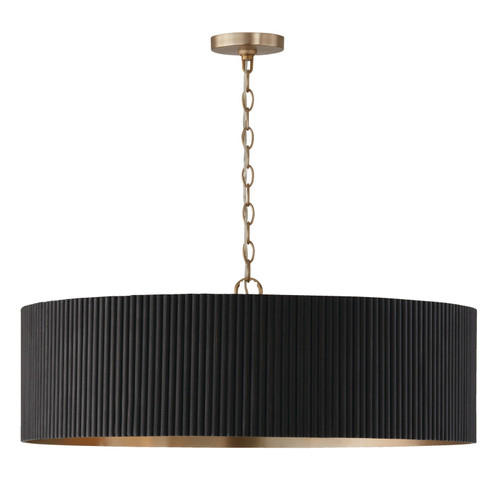 Donovan Four Light Chandelier in Black Stain and Matte Brass (65|450741KR)