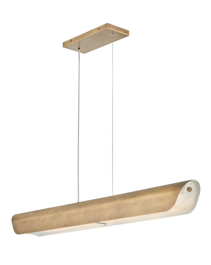 Arco LED Linear Pendant in Heritage Brass (138|FR41555HB)