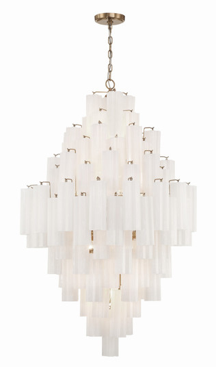 Addis 20 Light Chandelier in Aged Brass (60|ADD-319-AG-WH)