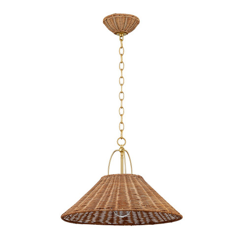 Davida One Light Pendant in Aged Brass (428|H894701S-AGB)