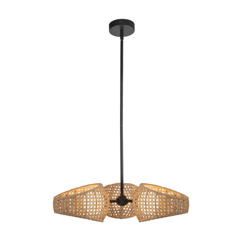 Lanai LED Chandelier in Black/Opal Glass (347|CH20625-BK/OP)
