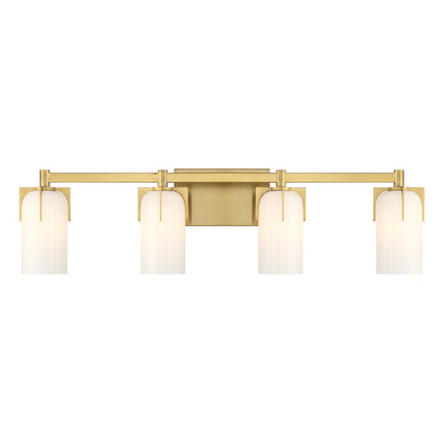 Caldwell Four Light Bathroom Vanity in Warm Brass (51|8-4128-4-322)