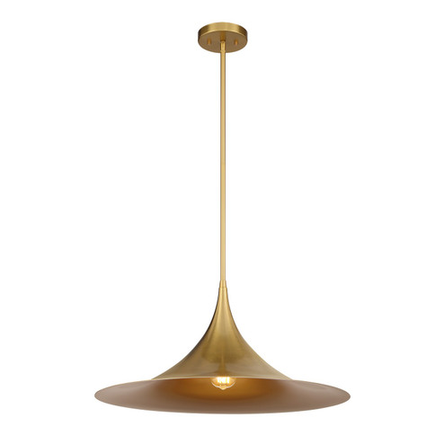 Bowdin One Light Pendant in Warm Brass (51|7-7639-1-322)