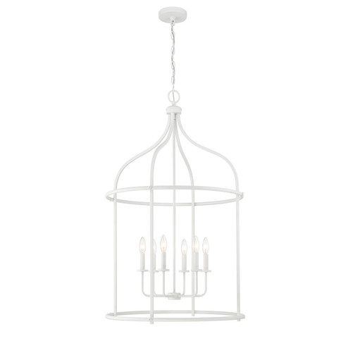 Brookstone Six Light Pendant in Bisque White (51|3-7388-6-83)