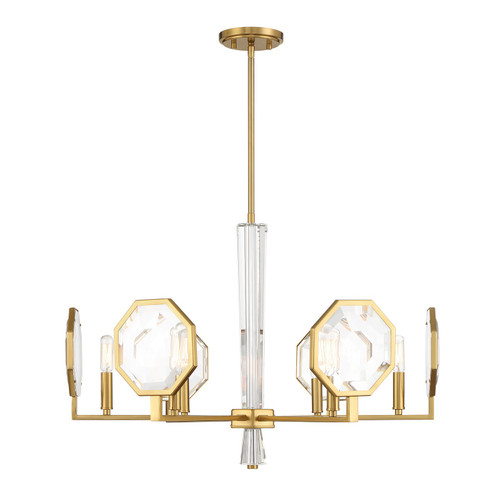 Leighton Six Light Chandelier in Warm Brass (51|1-2216-6-322)