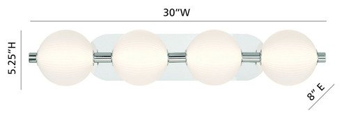 Palmas LED Vanity in Polished Nickel (40|47194-021)