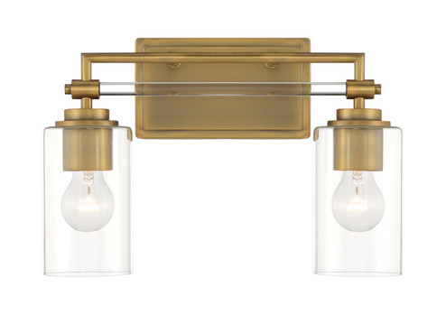 Binsly Two Light Bath Vanity in Aged Brass (7|2642-575)