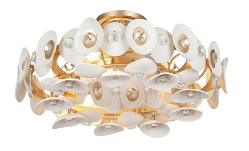 Niu Three Light Semi Flush Mount in Fawn Gold (29|N1863-760)