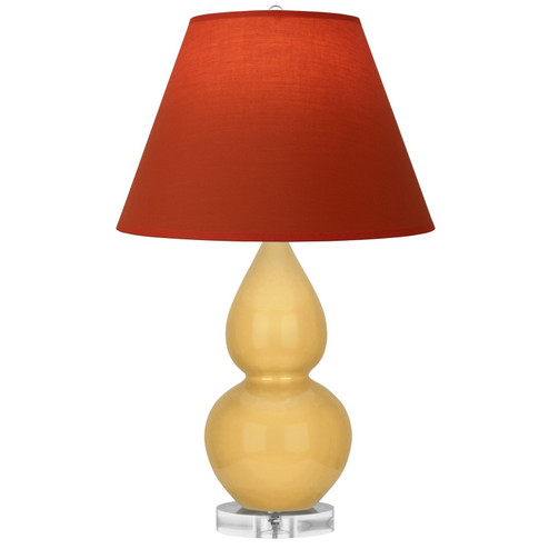 Small Double Gourd One Light Accent Lamp in Sunset Yellow Glazed Ceramic w/Lucite (165|SU13T)