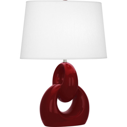 Fusion One Light Table Lamp in Sangria Glazed Ceramic w/Polished Nickel (165|SA981)