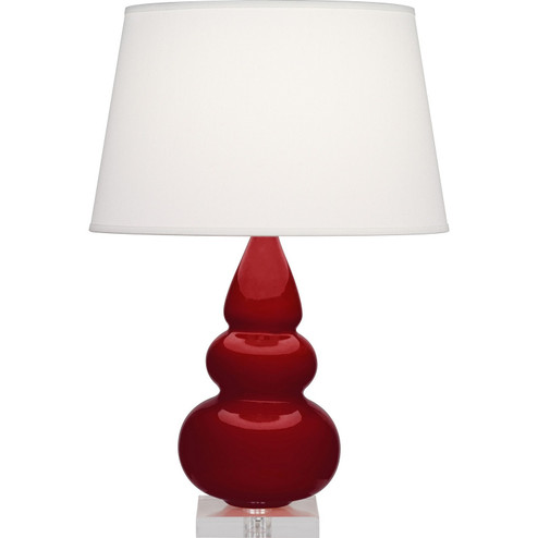 Small Triple Gourd One Light Accent Lamp in Sangria Glazed Ceramic w/Lucite (165|SA33X)