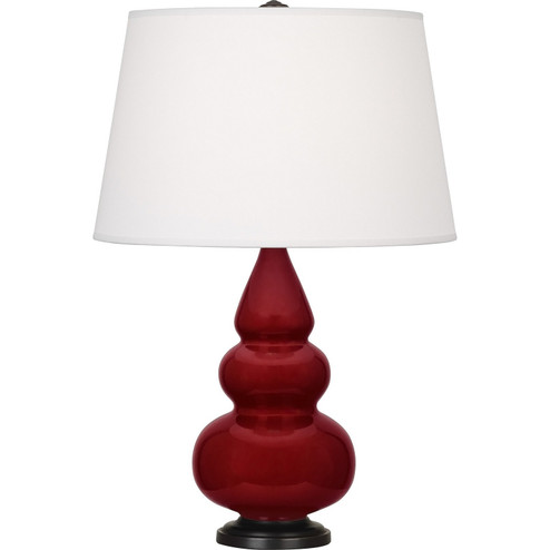 Small Triple Gourd One Light Accent Lamp in Sangria Glazed Ceramic w/Deep Patina Bronze (165|SA31X)