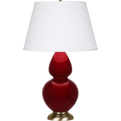 Double Gourd One Light Table Lamp in Sangria Glazed Ceramic w/Antique Natural Brass (165|SA20X)