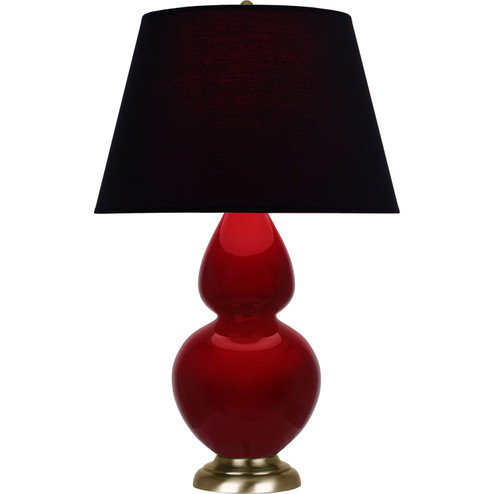 Double Gourd One Light Table Lamp in Sangria Glazed Ceramic w/Antique Natural Brass (165|SA20K)