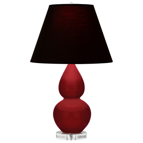Small Double Gourd One Light Accent Lamp in Sangria Glazed Ceramic w/Lucite (165|SA13K)