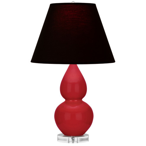 Small Double Gourd One Light Accent Lamp in Ruby Red Glazed Ceramic w/Lucite (165|RR13K)